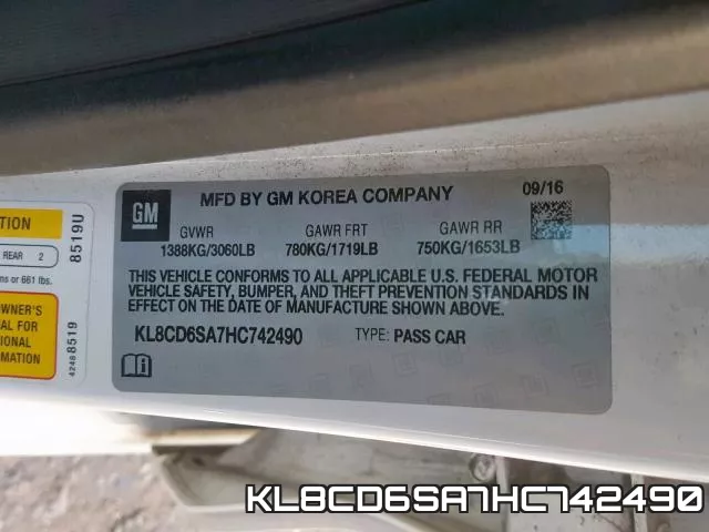 KL8CD6SA7HC742490 фото 2