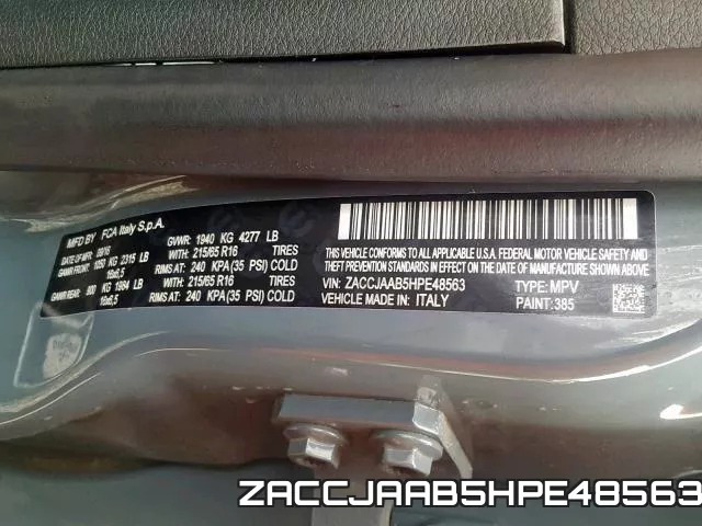 ZACCJAAB5HPE48563 фото 2