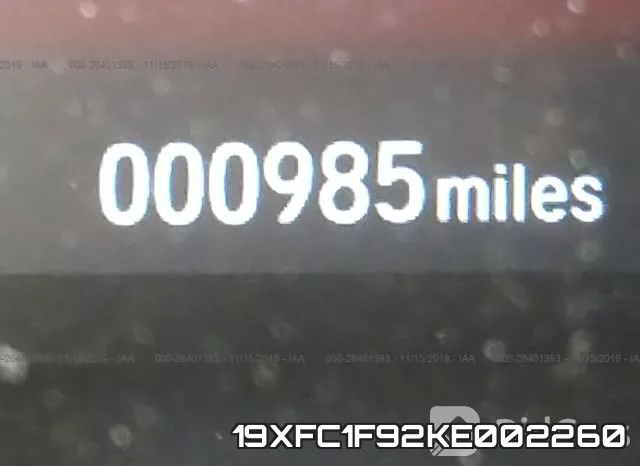19XFC1F92KE002260 фото 7