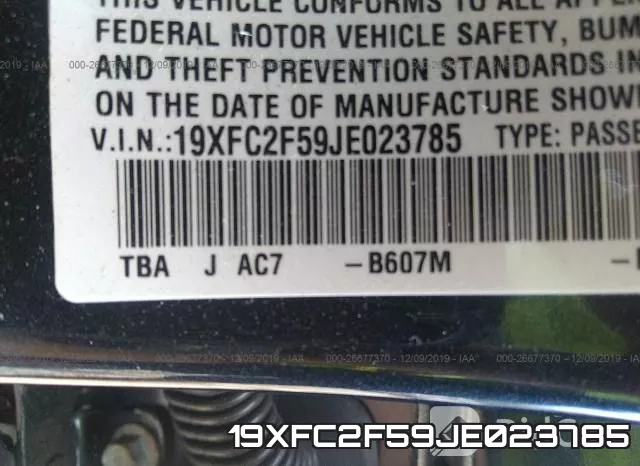 19XFC2F59JE023785 фото 5