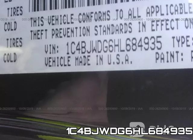 1C4BJWDG6HL684935 фото 8