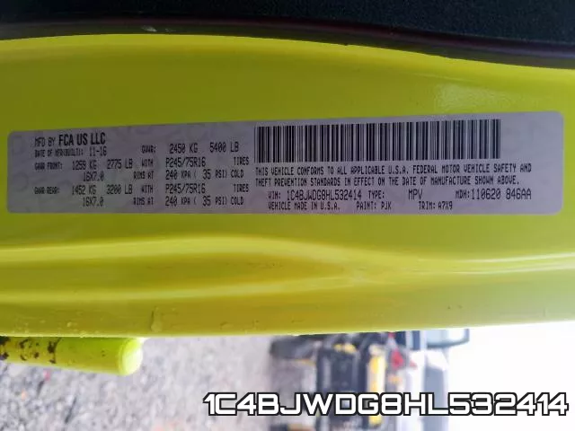 1C4BJWDG8HL532414 фото 2