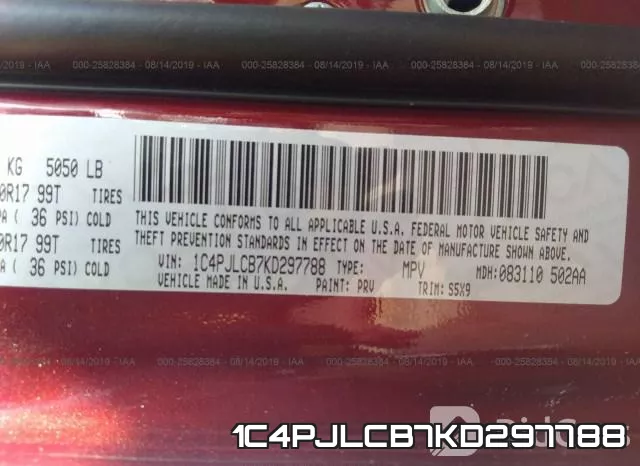 1C4PJLCB7KD297788 фото 8