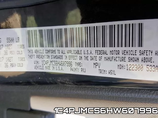1C4PJMCS6HW607996 фото 2