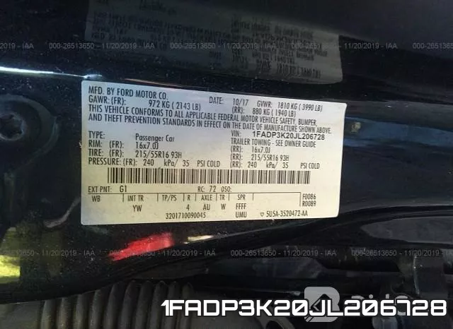 1FADP3K20JL206728 фото 9
