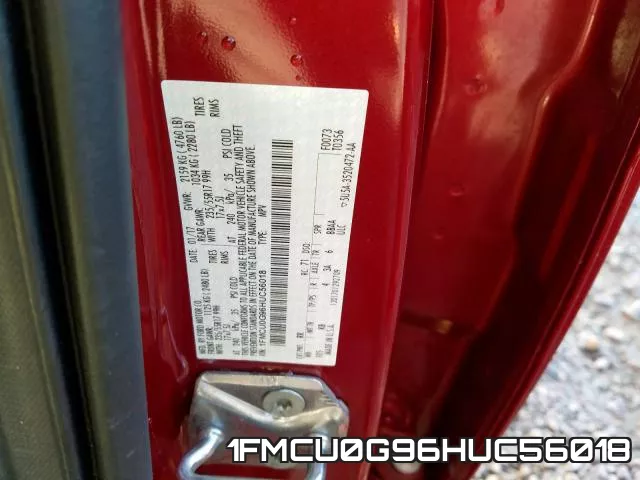 1FMCU0G96HUC56018 фото 2