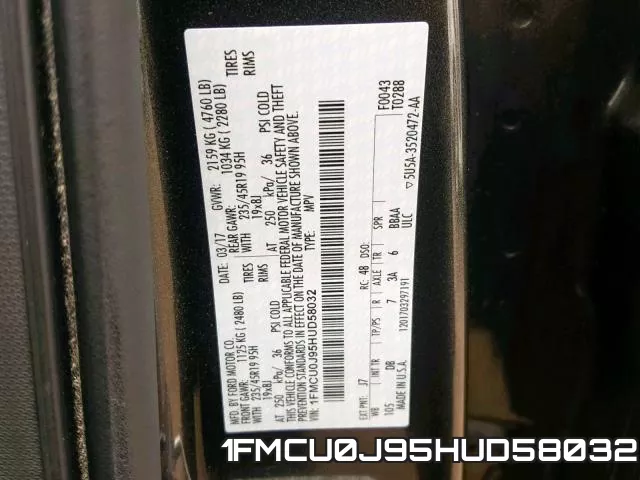 1FMCU0J95HUD58032 фото 2