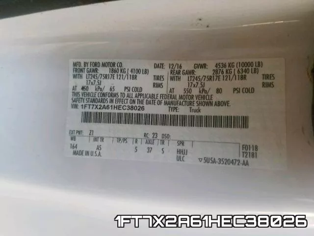 1FT7X2A61HEC38026 фото 2