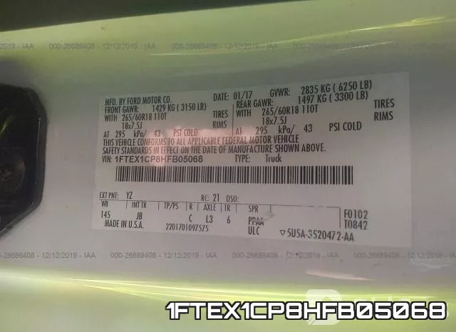 1FTEX1CP8HFB05068 фото 9