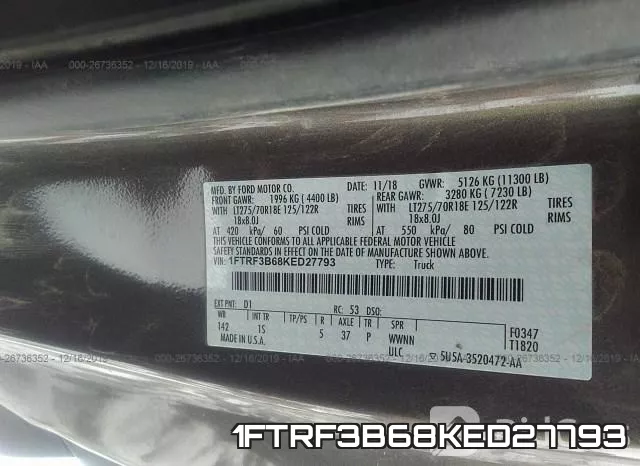 1FTRF3B68KED27793 фото 9