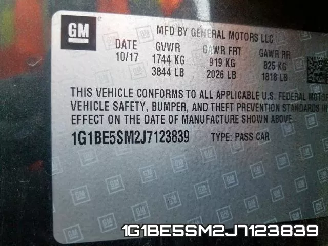 1G1BE5SM2J7123839 фото 2