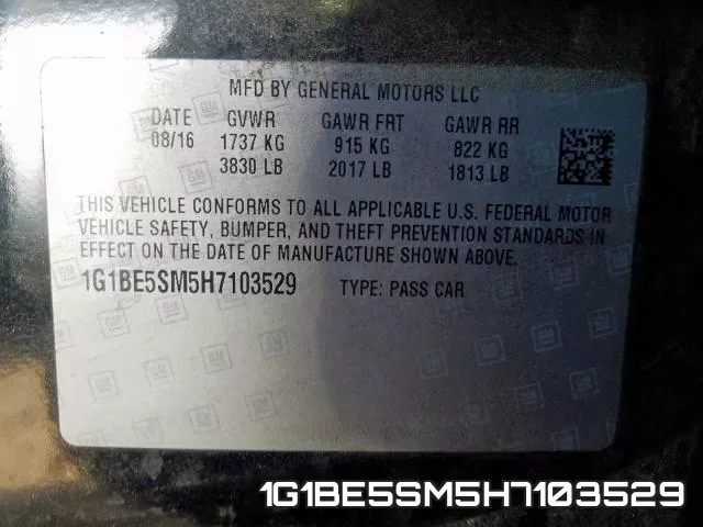 1G1BE5SM5H7103529 фото 2