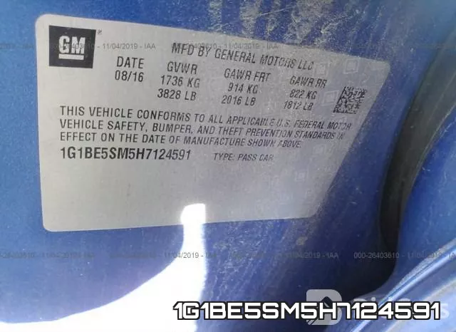 1G1BE5SM5H7124591 фото 7