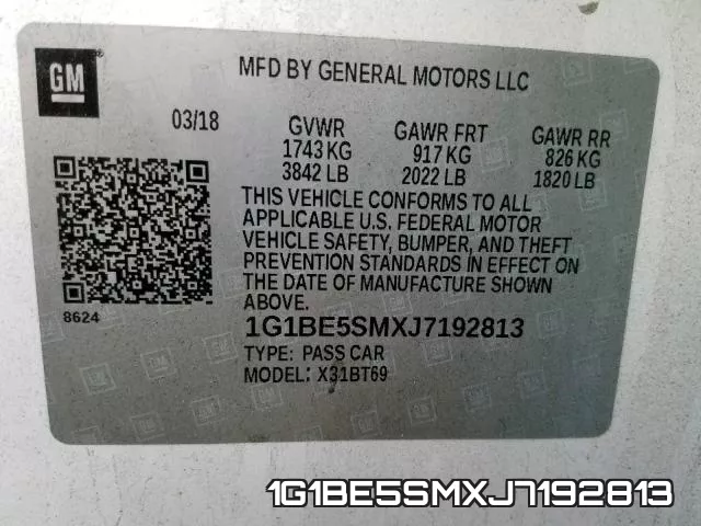 1G1BE5SMXJ7192813 фото 2