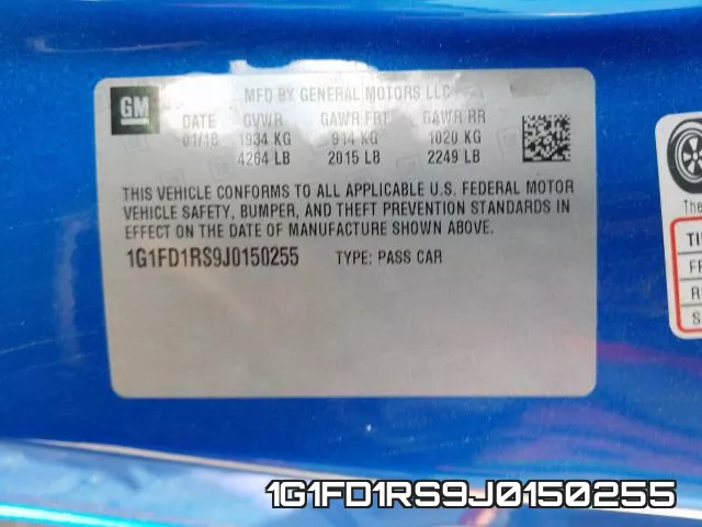 1G1FD1RS9J0150255 фото 2
