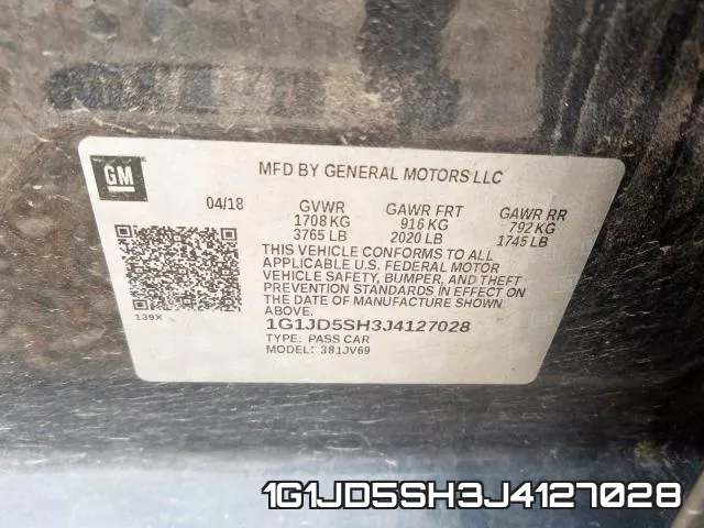 1G1JD5SH3J4127028 фото 2