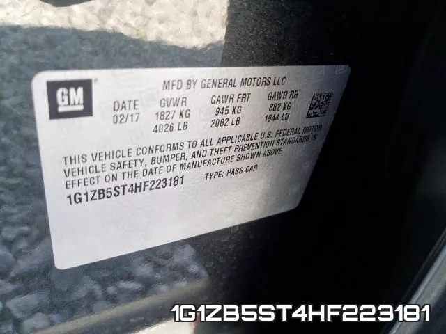 1G1ZB5ST4HF223181 фото 2