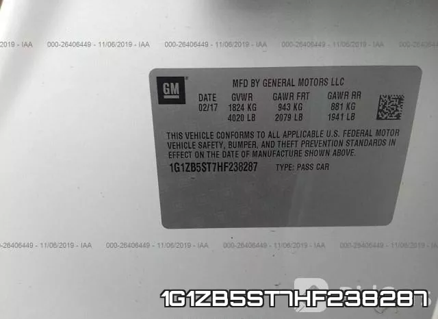1G1ZB5ST7HF238287 фото 9