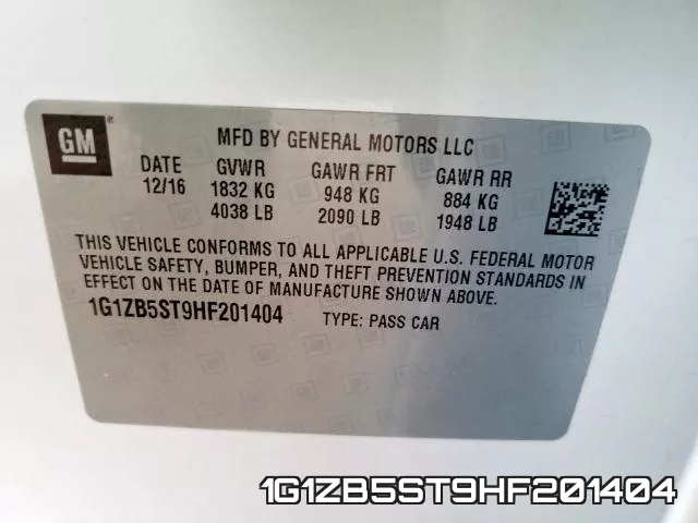 1G1ZB5ST9HF201404 фото 2
