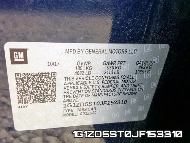 1G1ZD5ST0JF153310 фото 2