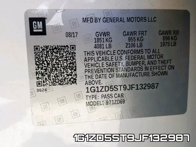 1G1ZD5ST9JF132987 фото 2