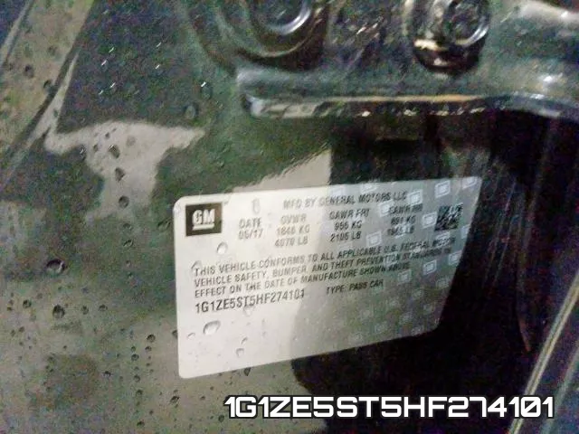 1G1ZE5ST5HF274101 фото 2