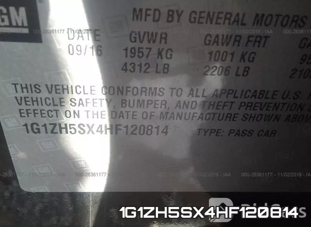 1G1ZH5SX4HF120814 фото 8