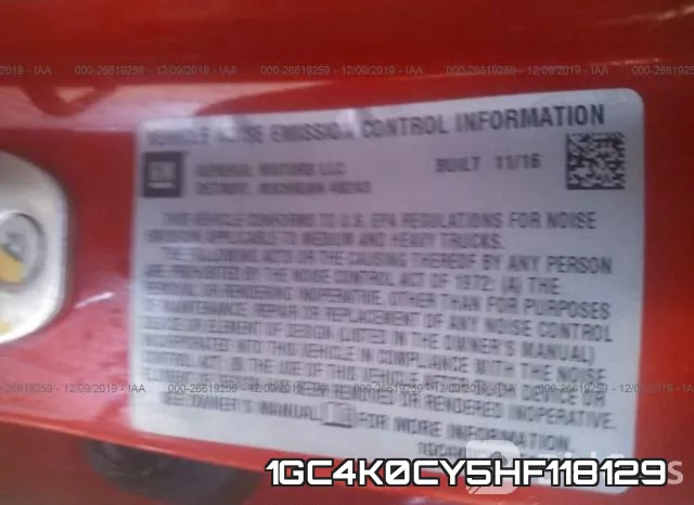 1GC4K0CY5HF118129 фото 10