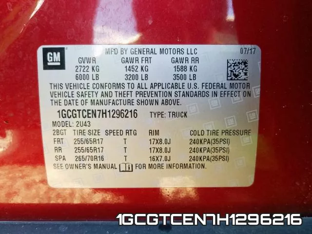 1GCGTCEN7H1296216 фото 2