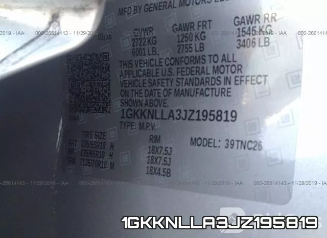1GKKNLLA3JZ195819 фото 9