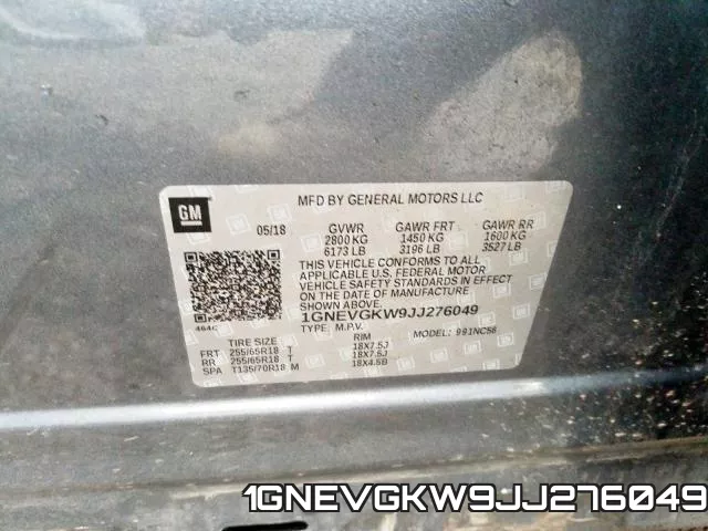 1GNEVGKW9JJ276049 фото 2