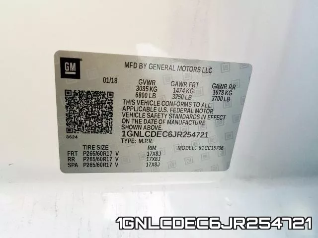1GNLCDEC6JR254721 фото 2