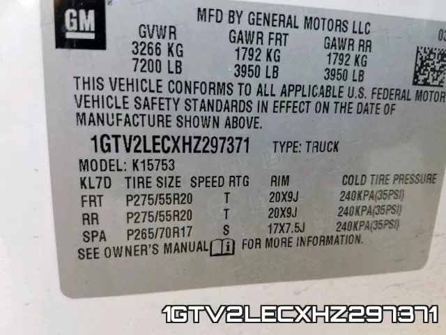1GTV2LECXHZ297371 фото 2