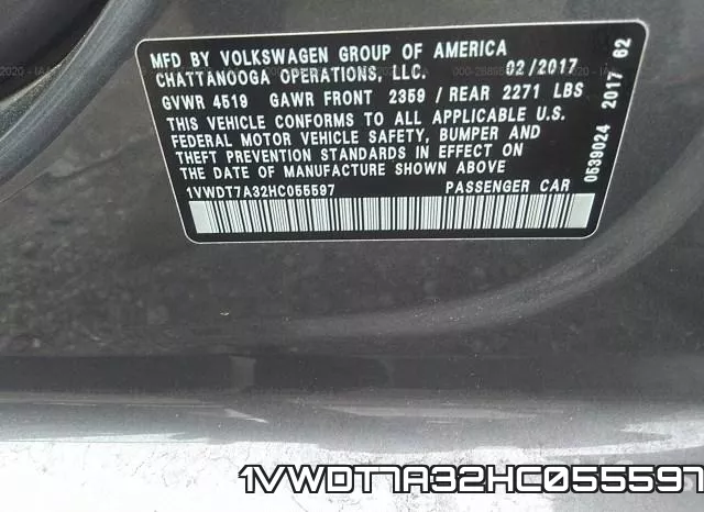 1VWDT7A32HC055597 фото 8