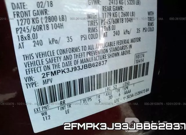 2FMPK3J93JBB62837 фото 9