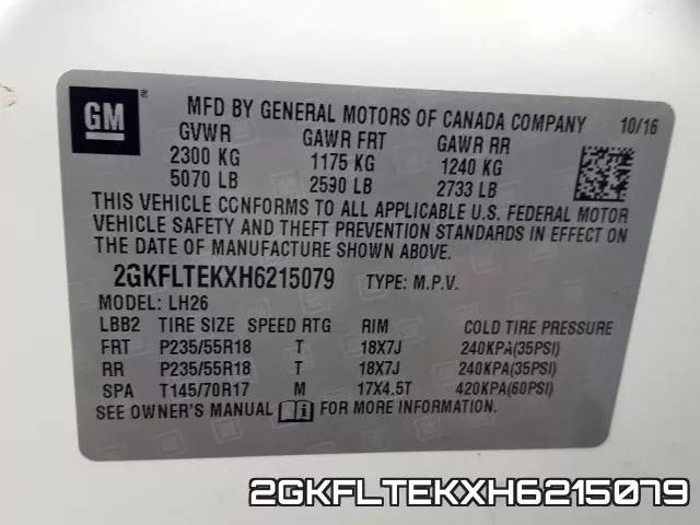 2GKFLTEKXH6215079 фото 2
