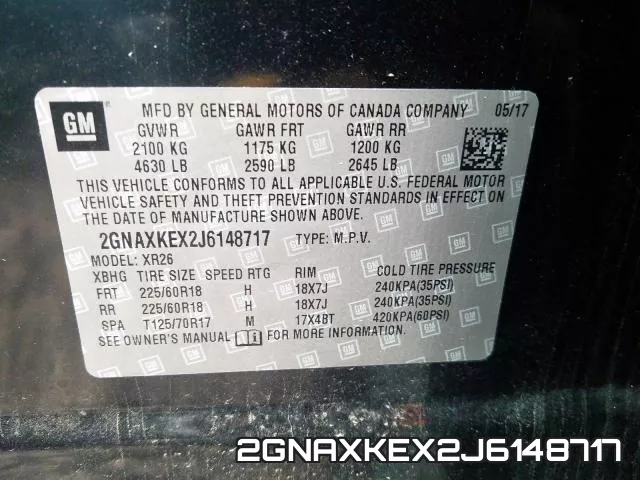 2GNAXKEX2J6148717 фото 2