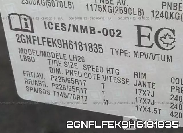 2GNFLFEK9H6181835 фото 9