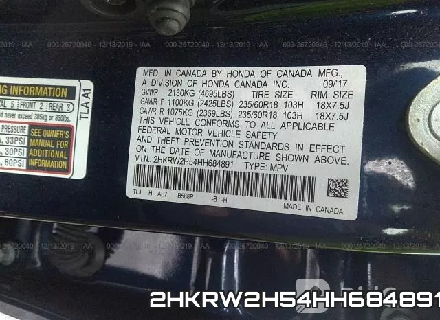 2HKRW2H54HH684891 фото 8