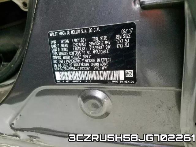 3CZRU5H58JG702261 фото 2
