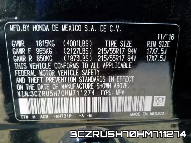 3CZRU5H70HM711274 фото 2