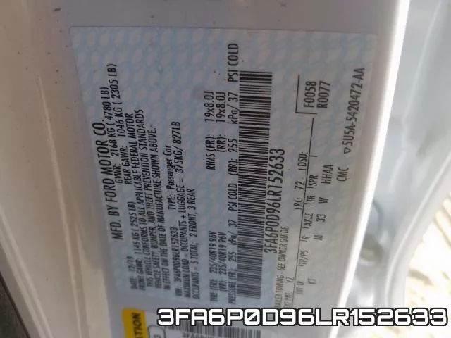 3FA6P0D96LR152633 фото 2