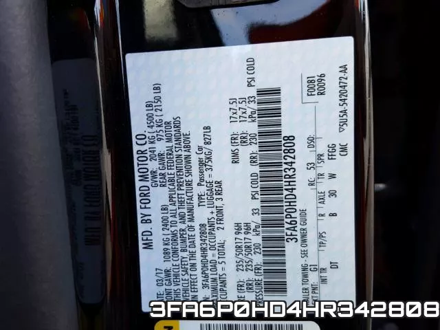 3FA6P0HD4HR342808 фото 2