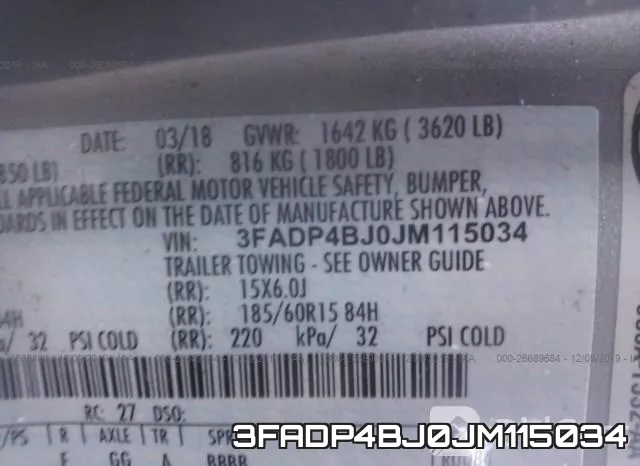 3FADP4BJ0JM115034 фото 7