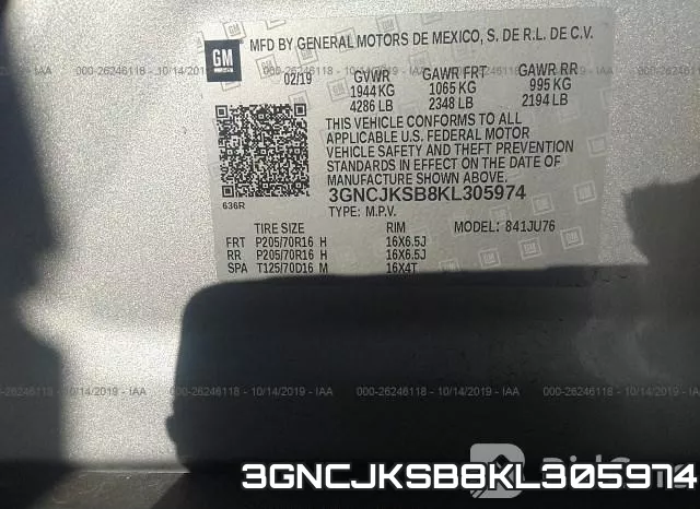 3GNCJKSB8KL305974 фото 8
