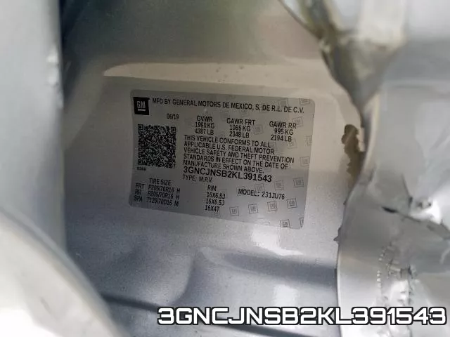 3GNCJNSB2KL391543 фото 2