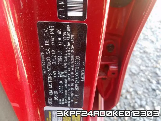 3KPF24AD0KE012303 фото 2