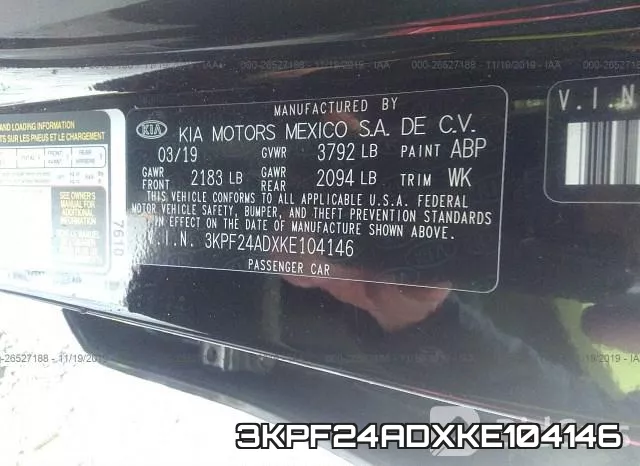 3KPF24ADXKE104146 фото 7