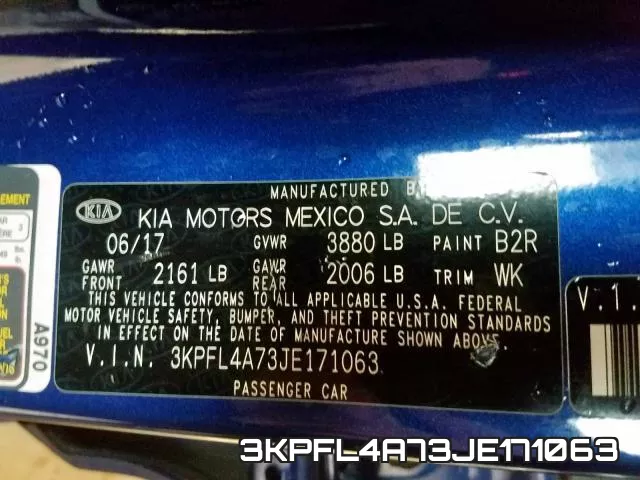 3KPFL4A73JE171063 фото 2