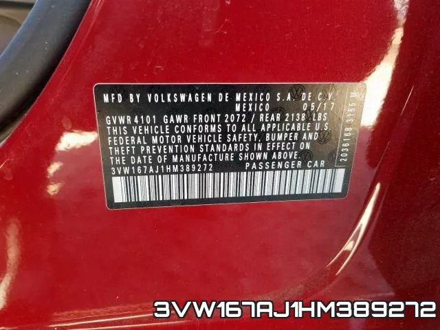3VW167AJ1HM389272 фото 2